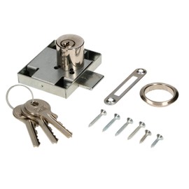 KOTARBAU Furniture Lock 45 x 56 mm Screw-On Lock Right with 3 Keys Cylinder Furniture Lock Cabinet Lock Drawer Lock
