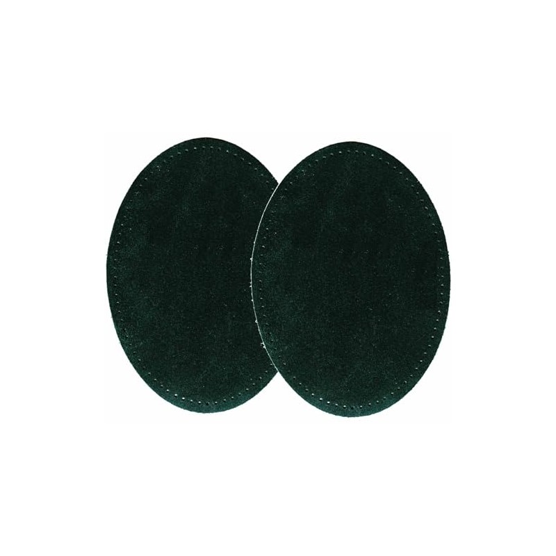 -2 Sew-on Large Natural Suede Leather Elbow Patches Size 4.75