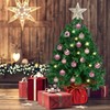 Pack of 30 Mini Christmas Baubles with Hanger, 3 cm