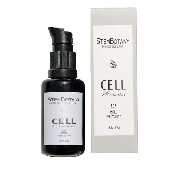 STEMBOTANY Stem Cell Face Serum with EGF, Hyaluronic Acid, Retinol and Patent Pending PEPTASTEM™ (Peptide 1,5,7,8 & Orange Stem Cell) with 70% Organic Face Serum (CELL activator)