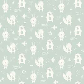 Chesapeake Bitsy Mint Woodland Wallpaper