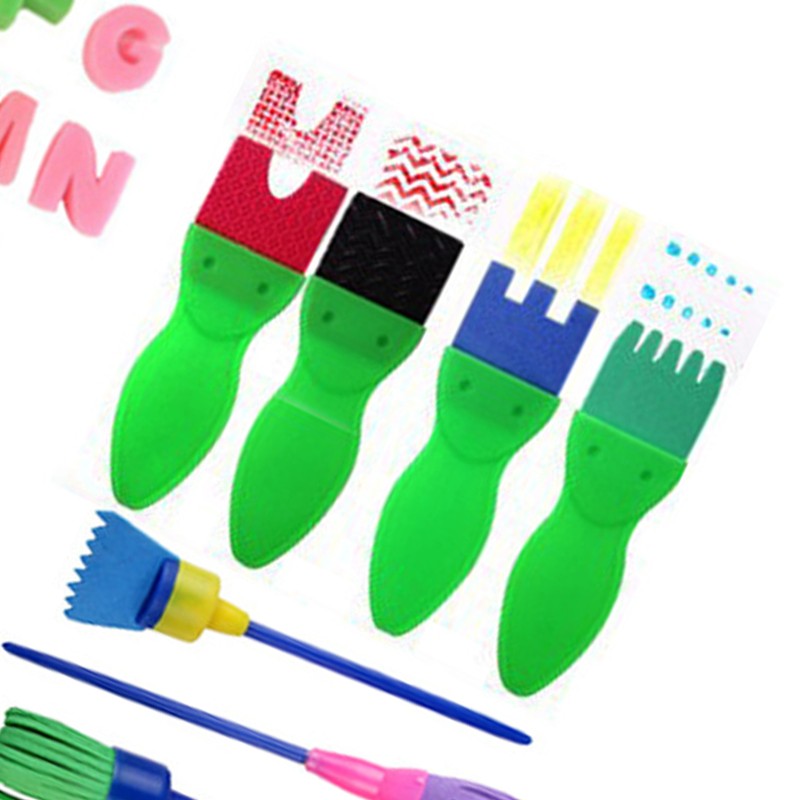 48Pcs Kids Paint Brushes Set Painting Drawing Stamp Kit Fun