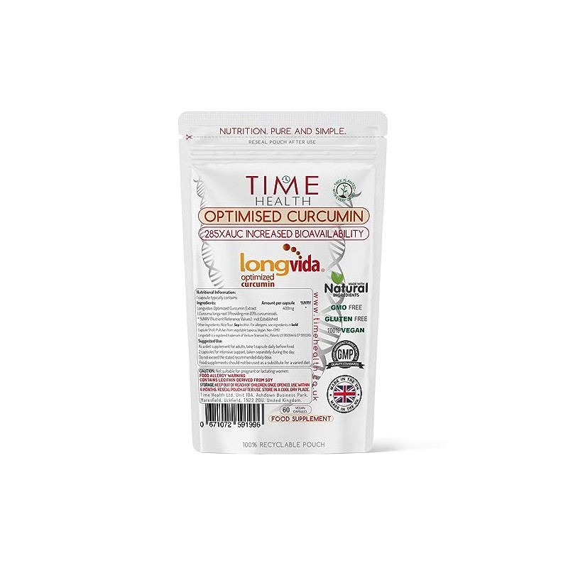 Longvida Curcumin - Clinically Studied - 285XAUC Increased Bioavailability -