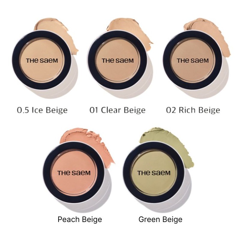 THE SAEM Cover Perfection Pot Concealer 4g, Color:Green beige