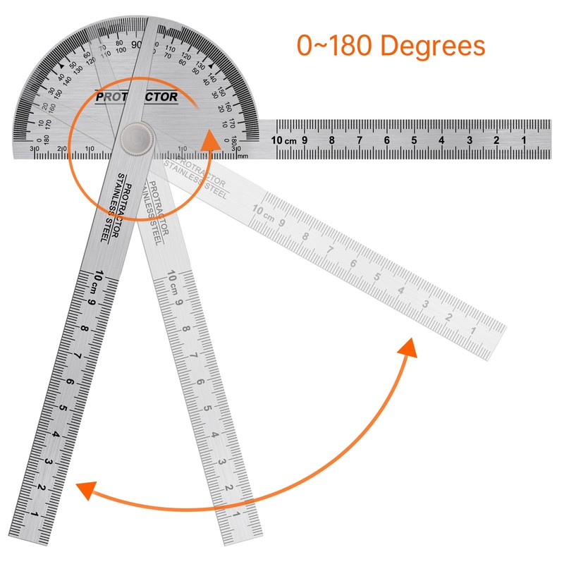 Smgda Protractor, 3.9 inches (10 cm) / 11.8 inches (10