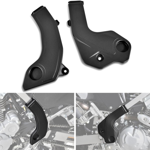 VEISUTOR Frame Cover for KLX230 20-24, Black Plastic Right and Left Side Panel Fairing Protection Frame Sliders Cover for Kawasaki KLX230 KLX230R Accessories 2020-2024, Replacement # 99994-1466