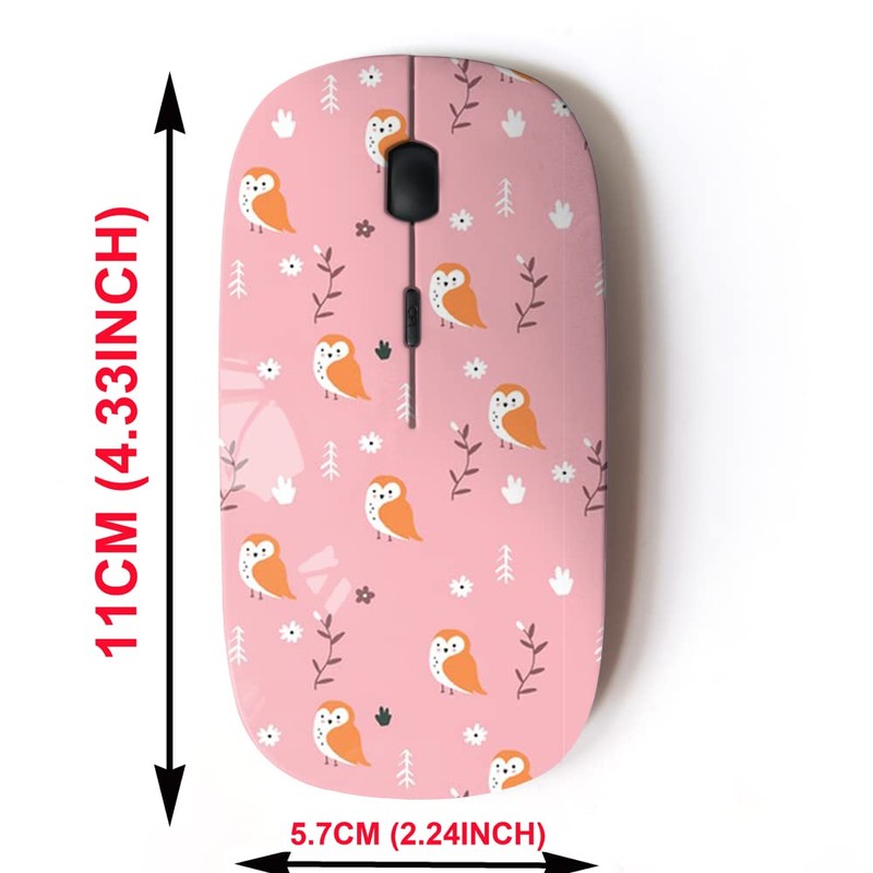 CJCBROES 2.4G Wireless Mouse with Cute Pattern Design for All