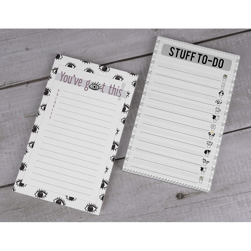 Inkdotpot Pack Of 2 Daily Planner List Undated Notepads, Memo