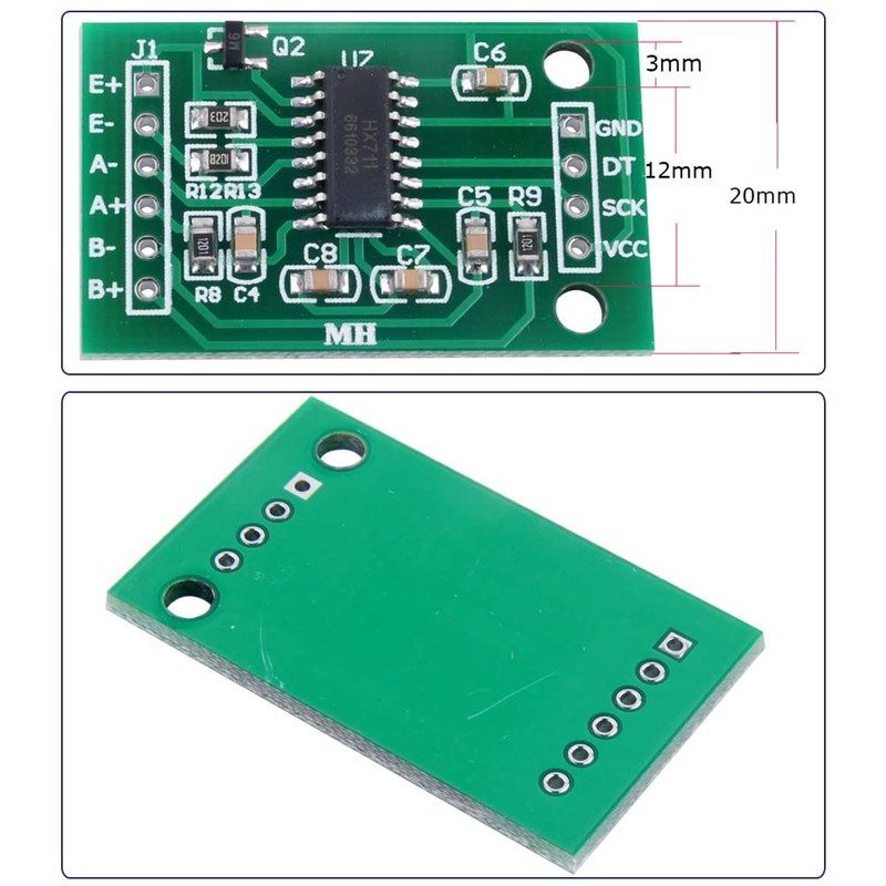 DIYmalls Load Cell 20kg Weight Sensor + HX711 AD Amplifier