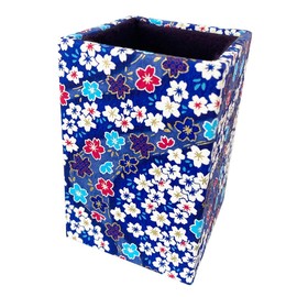 Pearl Glasses Stand, Navy, Yuzen Washi, Made in Japan