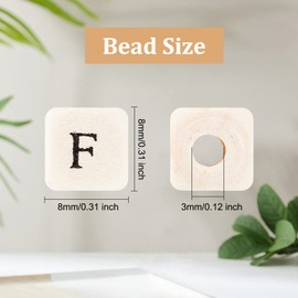 OLYCRAFT Pack of 1000 8 mm Alphabet Wooden Beads Wooden Letter Beads Square Wooden Beads Loose Wooden Beads Natural Wood Wooden Beads for Crafts with Letters for Jewellery Making DIY Work