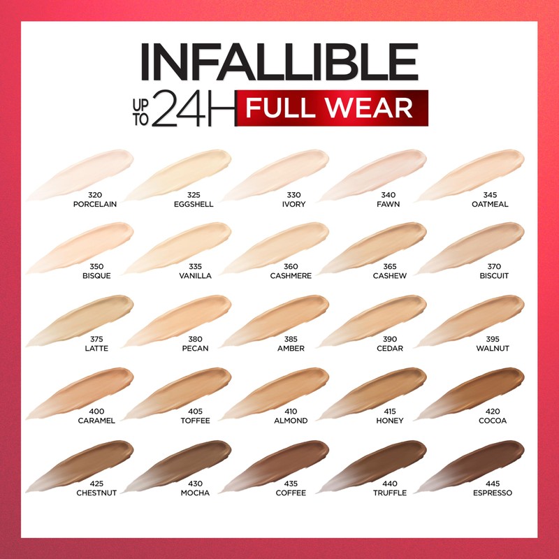 L'Oreal Paris Makeup Infallible Full Wear Waterproof Matte Concealer, Full