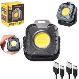 KunHe 2 Pack Christmas Stocking Stuffers White Elephant Gifts for Men Adults Him DadMini 500 Lumens 1200 MAh Magnetic Led Work Light Rechargeable for Car Repairing Emergency Light