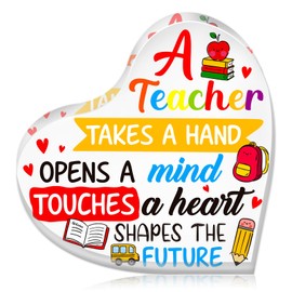 BIZIBAFF Teacher Appreciation Gifts - End of The Year Teacher Gifts for Women Best Teacher Retirement Gifts Appreciation Teacher Paperweight Keepsake Thank You Gifts for Daycare Teachers from Students