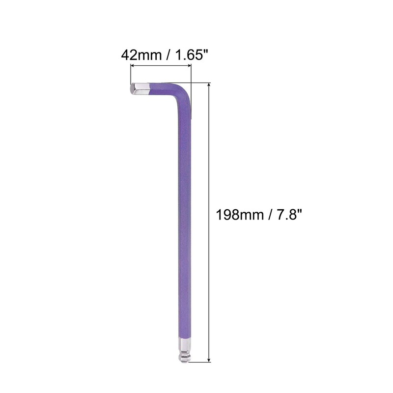 sourcing map 8mm Ball End Hex Key Wrench, L Shaped