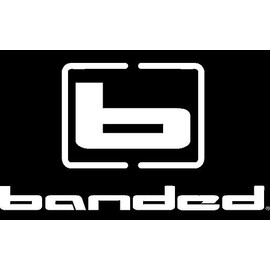 Banded Logo Decal - Vertical - White - 4"