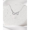 Lynwei Infinity Necklace for Women 925 Sterling Silver Infinity Opal