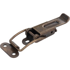 Gedotec Box Tension Lock Metal Lever Lock Lockable with Counterpart - Table Catch | Box Lock for Screwing | Burnished Steel | Pack of 2 - Tension Lock for Tables & Chests