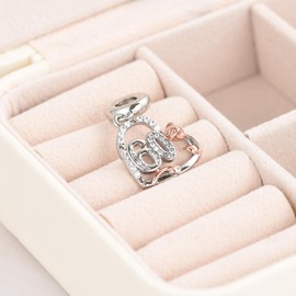 ZakiaHo 60th Birthday Necklace Christmas Jewellery Gifts for Gandma Nana Best Friend Heart Love Rose Flower Dainty Pendant Necklaces Womens Girls