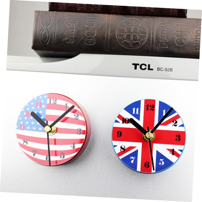 COLLBATH Magnetic Suction Clock American Flag Home Decor Fridge Magnets