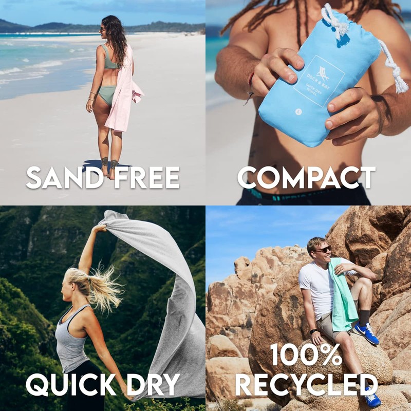 Dock & Bay Quick Drying Towel - For Sports &