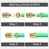 Uni-Fine 2 Pieces 1/2 Inch Garden Hose Quick Connector Brass