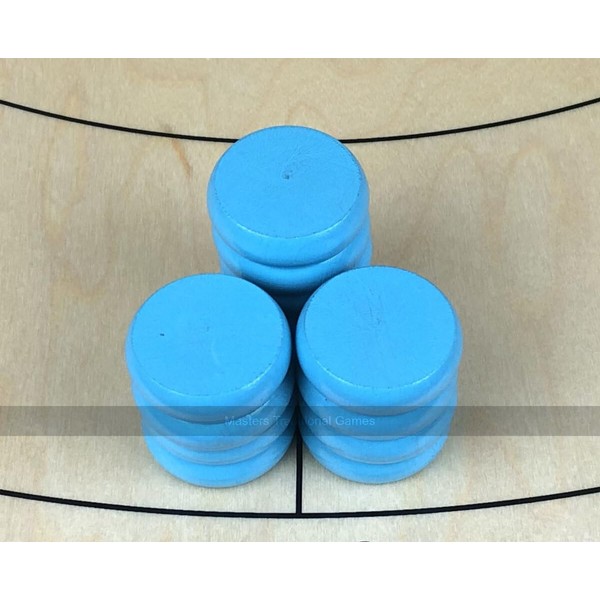 Tracey Turquoise Crokinole Buttons (set of 13)