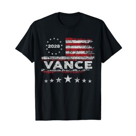 Vance 2028 President US Flag Vintage Election Campaign 28 T-Shirt