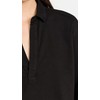 Frank & Eileen Women's Popover Henley Tee, Black, M