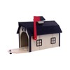 AmishToyBox.com Deluxe Wooden Mailbox, Post Mount, Dutch Barn Style (Beige