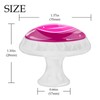 LRCCJS Modern Hot Pink Solid Color 4 Pcs White Glass
