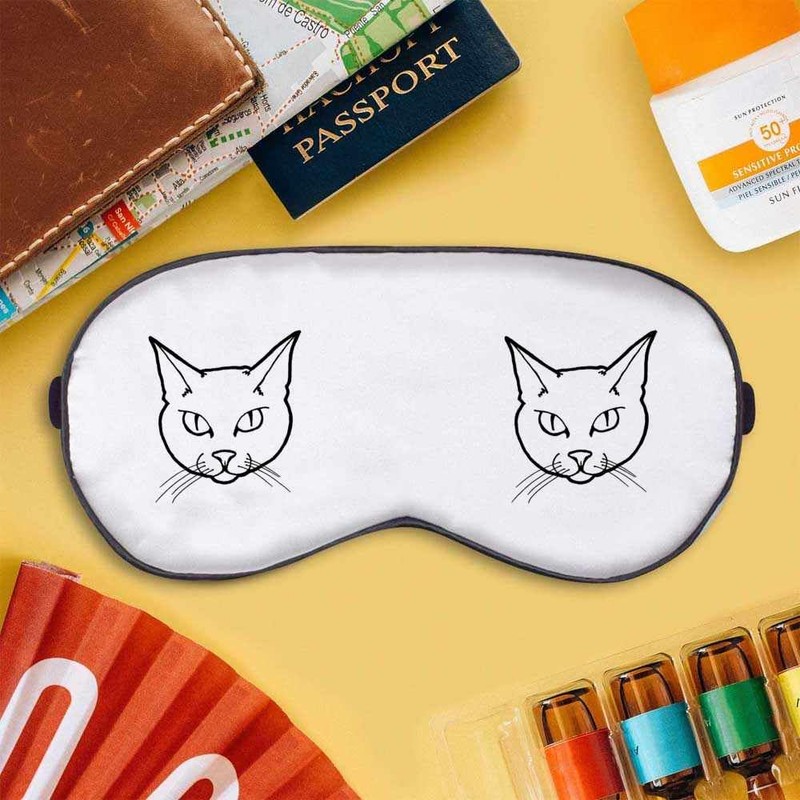 'Cat Face' Sleep/Travel Eye Mask (EY00006865)