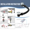 Upgraded Bath Waste and Overflow Kit Chrome Pop Up Bath