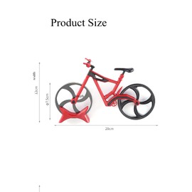 HANHAN Pizza Cutter Bicycle Pizza Cutter Bicycle Pizza Slicer Stainless Steel Cutting Wheels with a Stand