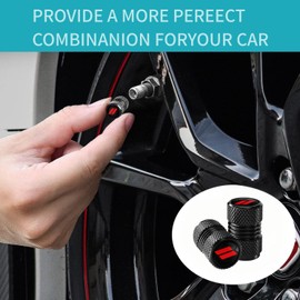 Tire Valve Caps 4pcs Valve Stem Caps Cover Compatible with Dodge Tire Valve Stem Caps for Car SUV Truck -Car Accessories for Challenger