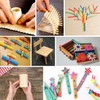 50 Pieces Natural Wood Sticks Language Ice Shadow DIY Creativity