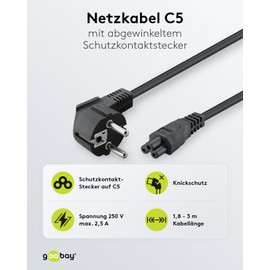 Goobay NK 114 S-300 3.0m SCHWARZ