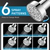 FEELSO Filtered Shower Head High Pressure, 6 Settings Bathroom Shower