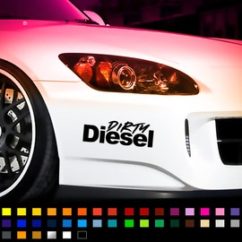 Fear7FX Dirty Diesel Sticker, Vinyl Decal Car Sticker, Car Window Bumper Sticker, Caravan Camper DUB JDM Sticker, 200mm