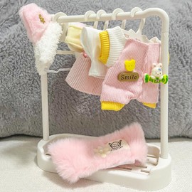 Clothes Outfits Set for 17cm Doll(Not Includ Doll)- 2 Pack,17cm Clothing Accessories,Hat,Pants&Skirt Set,Cute Fashion Style