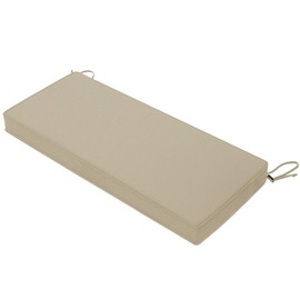 Favoyard Outdoor Bench Cushion 45 x 18 Inch Waterproof Patio Furniture Cushions 3-Year Color Fastness Garden Sofa Settee Couch Swing Pads with Handle and Adjustable Straps, Beige