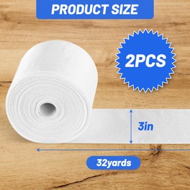 HolyMaji Fiberglass Cloth Tape, 6 oz, 3" Wide x 65.6 yd, Non-Adhesive Woven Fiberglass Insulation Tape for Reinforced Repair, Joints, Seams, Molding