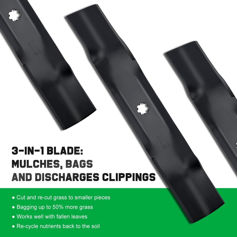 Grasscool GX21784 48 inch Mower Mulching Blade for John Deere