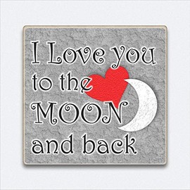 HmHome Fridge Magnet I love you to the moon and back token gift