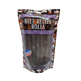 Natural Beef Recipe Rolls Dog Treats, Made in USA, 10 oz