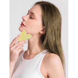 Natural Jade Roller & Gua Sha Set, Self Care Colorful Gift for Face Eye Neck Massager for Women Men, Jade Gua Sha Tool for Face for Skin Care, Improves Skin Tone-Beauty & Skincare (Green)