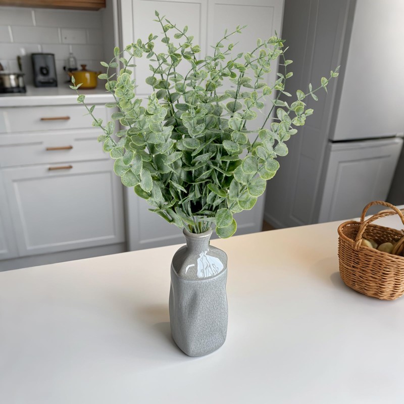 20pcs Eucalyptus Stems Artificial Eucalyptus Leaves Stems Artificial Fake Flowers
