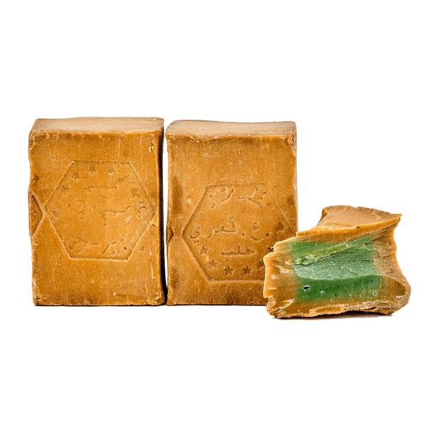 Carenesse Original "Aleppo" Soap 2 x 200 g, 55% Laurel Oil and 45% Olive Oil, Hair Soap, Olive Oil Soap, Natural Soap, Handmade according to Old Traditional Recipe and Long Maturation Time