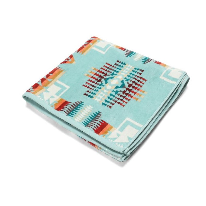 Pendleton XB218-51128 Iconic Jacquard Bath Towel, Chief Joseph Aqua