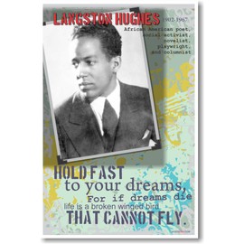 Langston Hughes - African American Poet, Social Activist, Novelist, Playwright & Columnist - Classroom Poster
